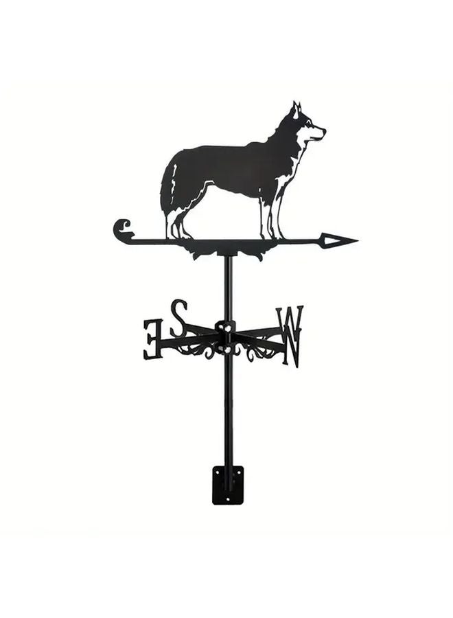 Metal Wolf Weathervane For Rustic Garden Decor - Image 1