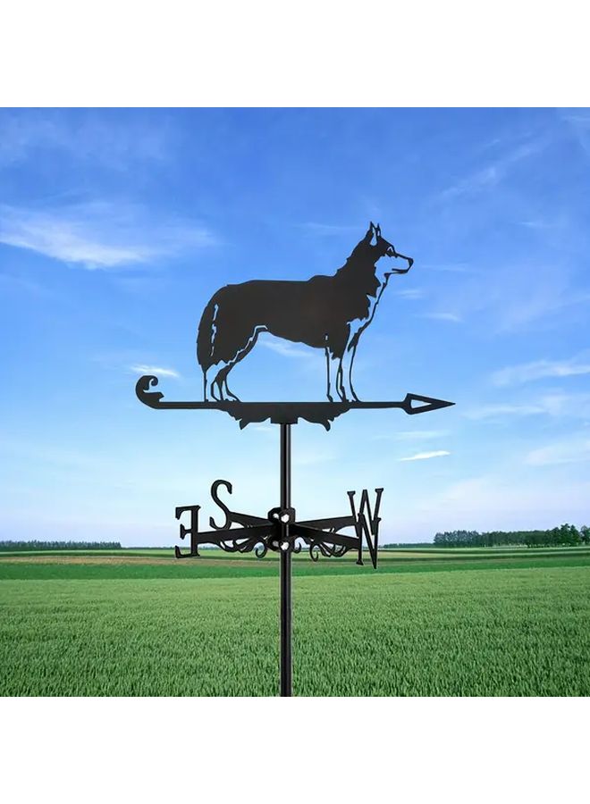 Metal Wolf Weathervane For Rustic Garden Decor - Image 2