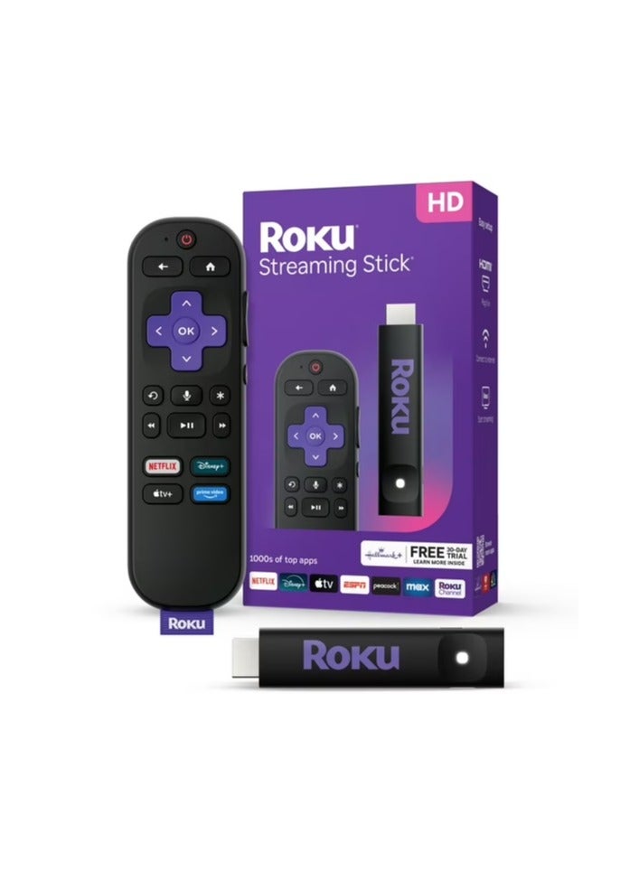 Roku Streaming Stick HD 2025 - HD Roku Streaming Device for TV with Voice Remote - Free & Live TV - Image 1