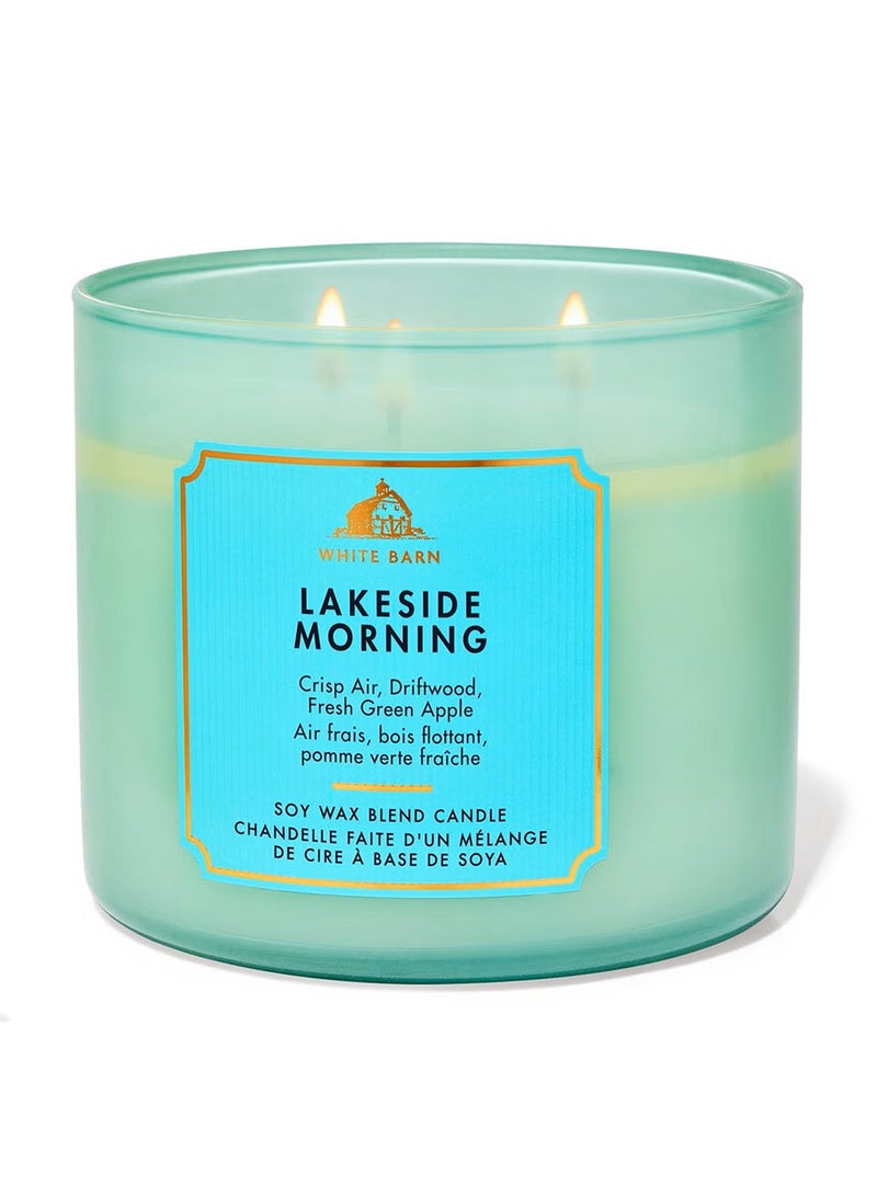 Bath & Body Works شمعة ثلاثية الفتيل على ضفاف البحيرة في الصباح - Image 1