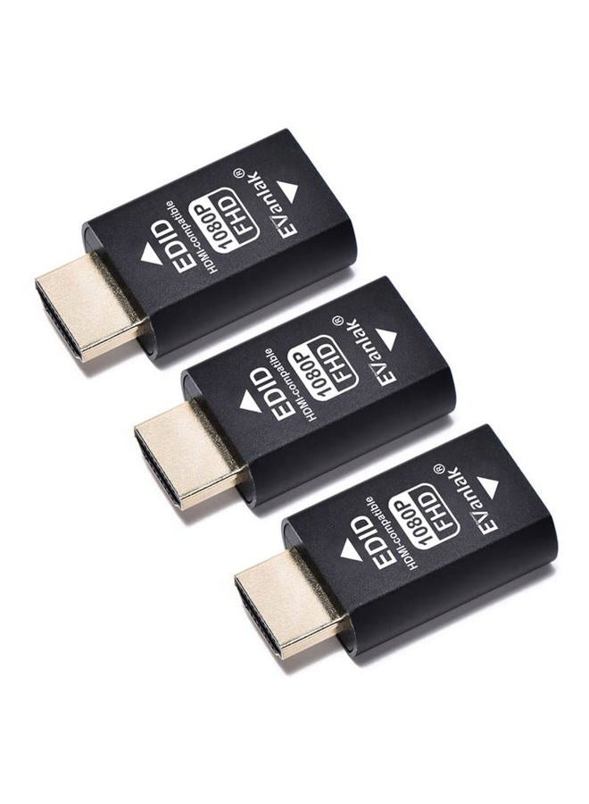 EVanlak Hdmi Edid Emulator Passthrough Eliminated Emulator Adapter 3rd Generrtion Work with Mac Thunderbolt to HDMI Switches/Extender/AV Receiver/Video Splitters -1920X1080@59hz-3pack - Image 1