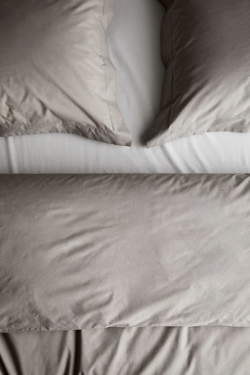 اتش اند ام طقم غطاء لحاف من البيركال القطني، مقاس مزدوج/ King