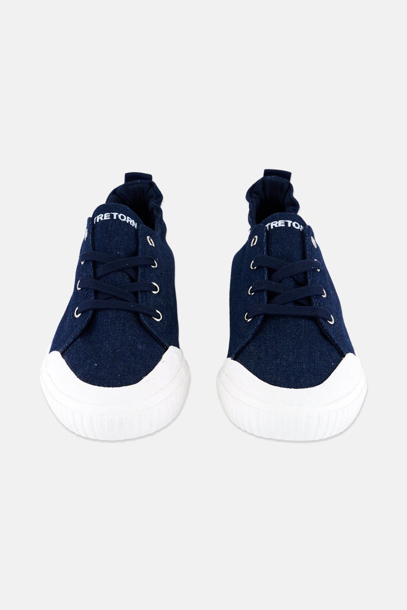 Tretorn Women Lace Up Casual Desert Shoes, Dark Denim  - Image 4
