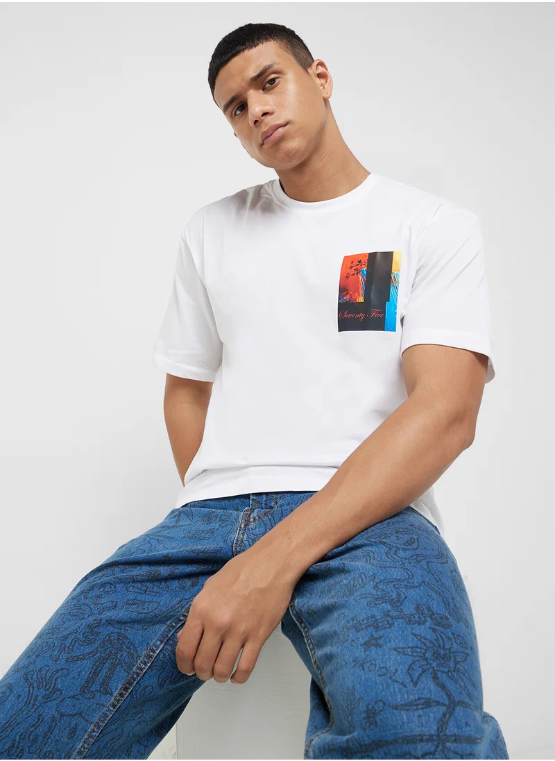 سفنتي فايف Oversized Graphic T-Shirt