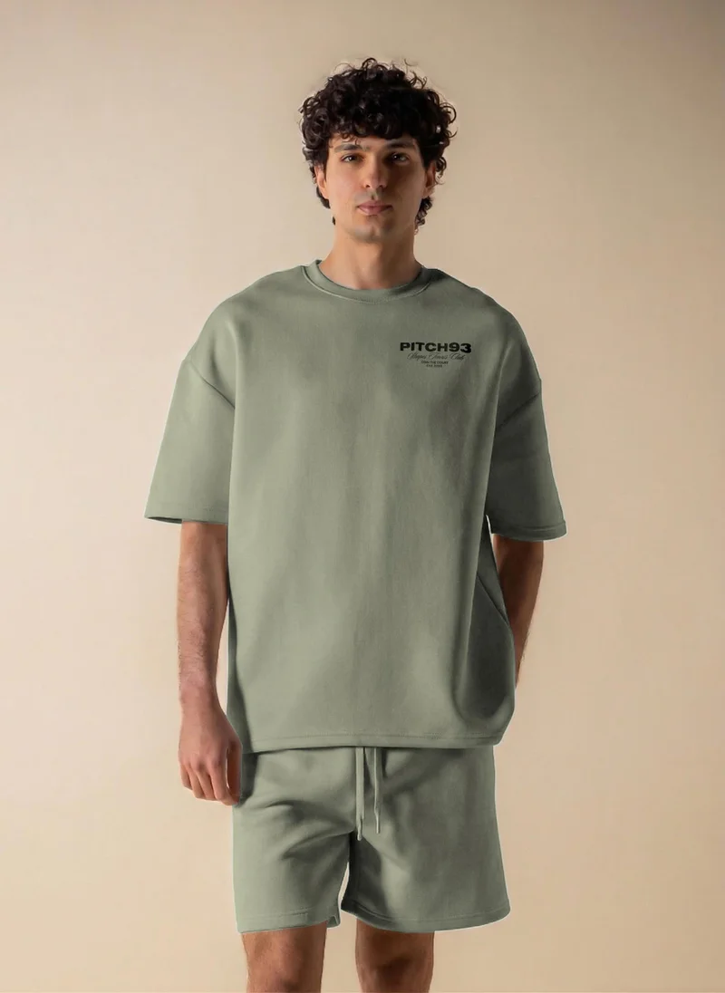 SHAPES TENNIS PRINTED HEAVYWEIGHT T-SHIRT