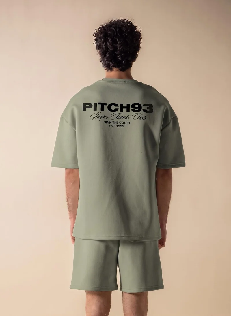 SHAPES TENNIS PRINTED HEAVYWEIGHT T-SHIRT