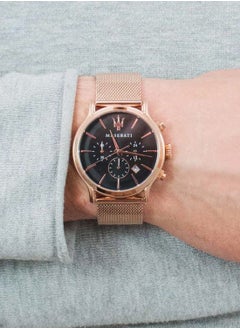 Maserati Epoca Men's Analog Quartz Rose Gold Stainless Steel Mesh Watch R8873618005 - 42mm  - Image 5