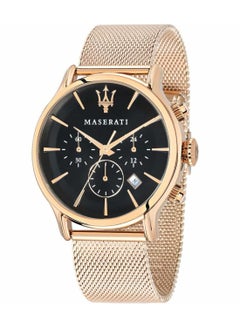 Maserati Epoca Men's Analog Quartz Rose Gold Stainless Steel Mesh Watch R8873618005 - 42mm  - Image 1