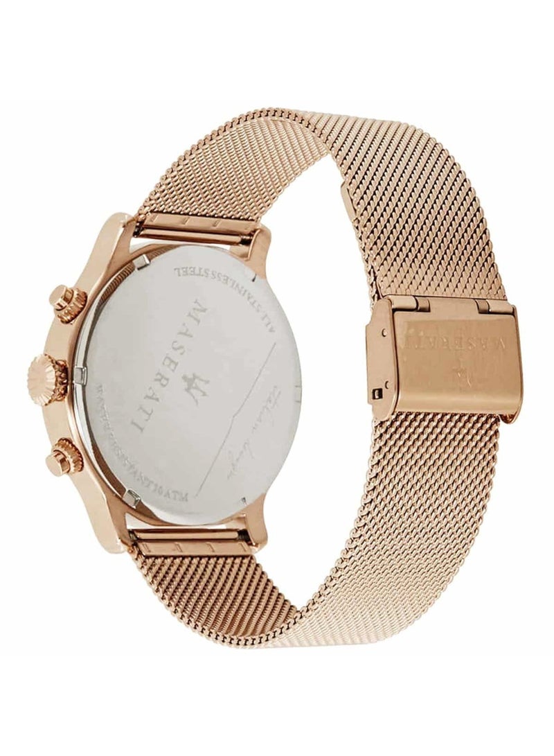 Maserati Epoca Men's Analog Quartz Rose Gold Stainless Steel Mesh Watch R8873618005 - 42mm - Image 3