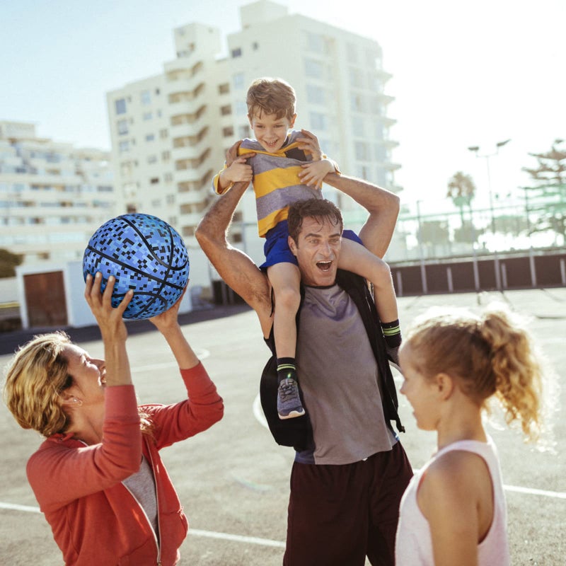 PECOGO Official Rubber Basketball 27.5" 29.5" Outdoor Indoor Mens Basketball Ball Size 5 Size 7 for Kids Youth Teen Boys and Girls Gift Ideas(Without Pump) - Image 4