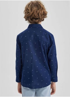 DeFacto Boy Polo Neck Woven Long Sleeve Shirt  - Image 5