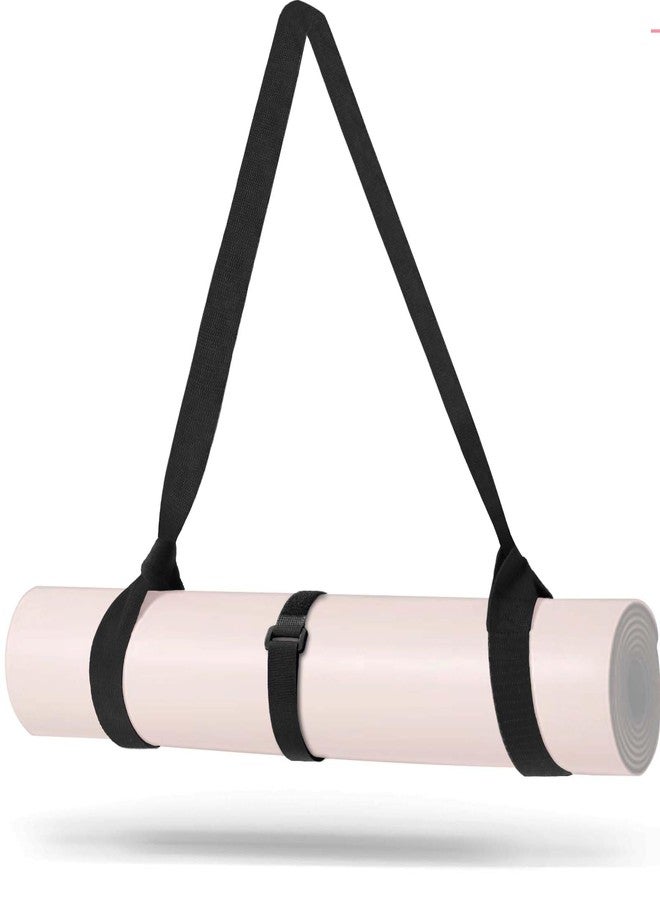 MRZZATA Yoga Mat Carrier Strap - Adjustable Thick and Wide Strap for Carrying Mat or Stretching, Black - Image 1