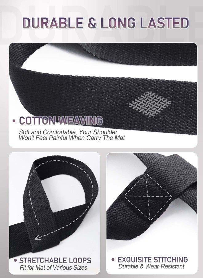 MRZZATA Yoga Mat Carrier Strap - Adjustable Thick and Wide Strap for Carrying Mat or Stretching, Black - Image 5