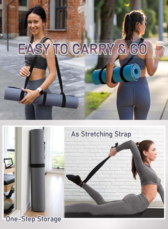 MRZZATA Yoga Mat Carrier Strap - Adjustable Thick and Wide Strap for Carrying Mat or Stretching, Black - Image 2