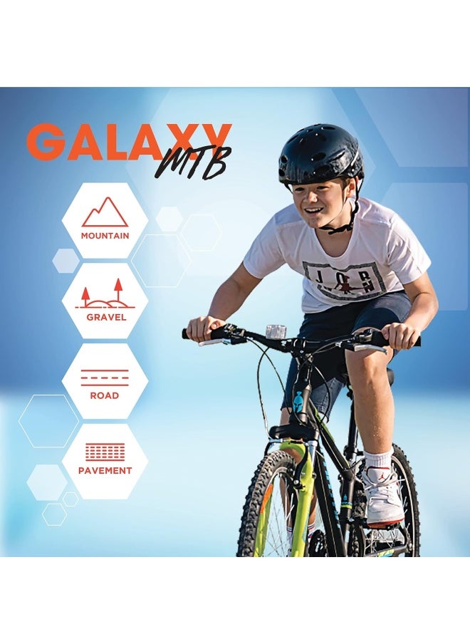 Spartan Galaxy Mountain Bicycle | 24 inch wheel size | 21 speed Shimano gears |For teens and adults |Blue & Orange  - Image 5