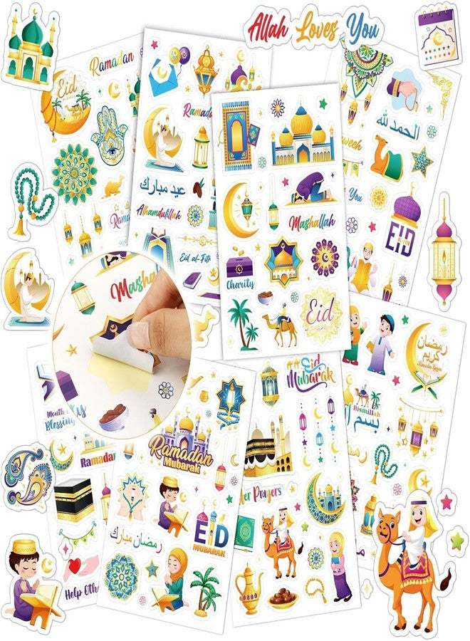 هواف ملصقات عيد مبارك من هواف، أكثر من 400 قطعة، 24 ورقة، ملصقات رمضان مبارك الإسلامية للعيد، يمكنك صنعها بنفسك، مناسبة للأطفال، الأعمال اليدوية، الهدايا، ملصقات لدفاتر القصاصات، ملصقات لتزيين سجلات القصاصات، ملصقات لتزيين المذكرات، ملصقات للكعبة المشرفة، ملصقات للقرآن الكريم، زينة الحفلات - Image 3