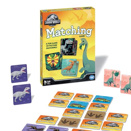Wonder Forge Jurassic World Matching Game GlowintheDark Dinosaur Memory Challenge for Kids Ages 3 and Up Educational Fun for Family and Preschool Play - Image 1