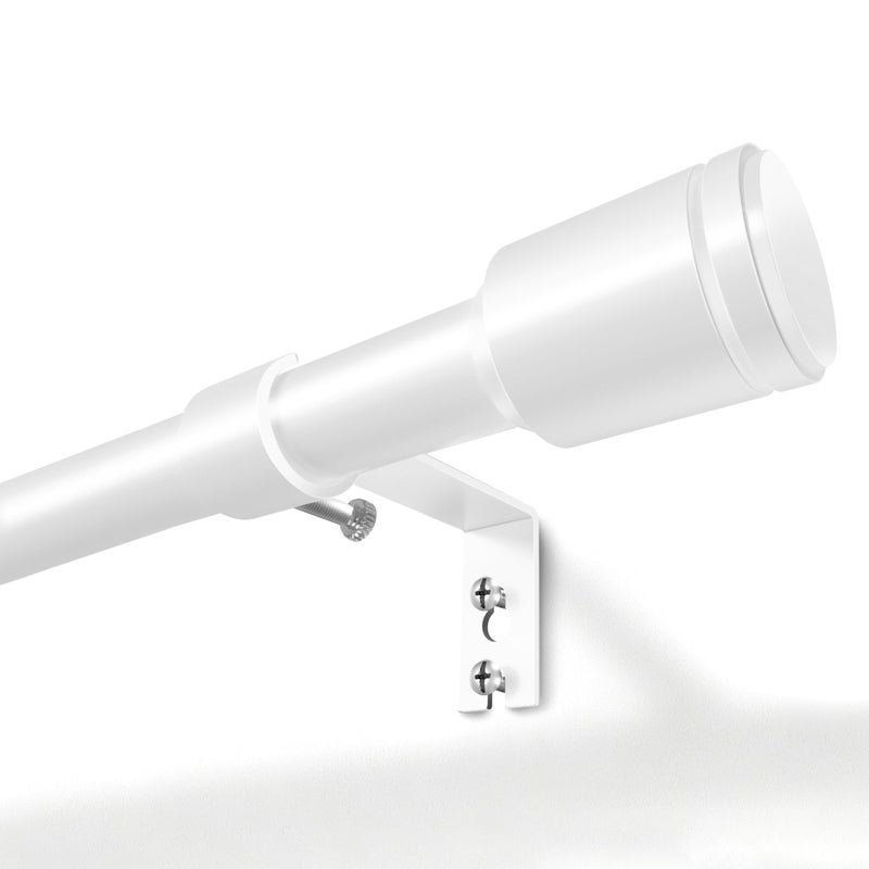 Edidonson 58 White Diameter Curtain Rods 3090 Inch for 3084 Inch Windows Adjustable Splicing White Curtain Rods for Windows with Brackets Window Rod Long Small Curtains Rod - Image 2