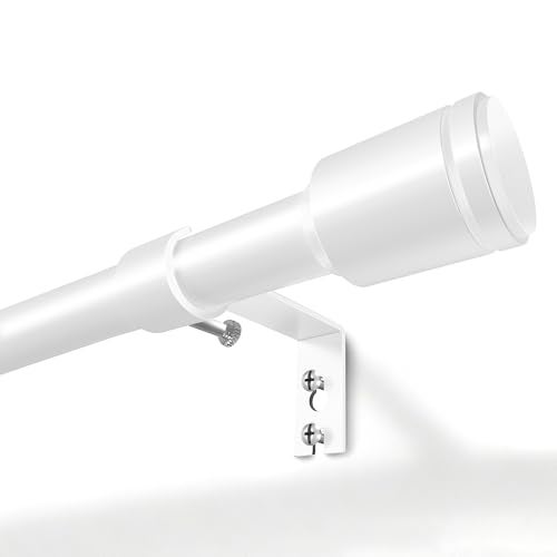 Edidonson 58 White Diameter Curtain Rods 3090 Inch for 3084 Inch Windows Adjustable Splicing White Curtain Rods for Windows with Brackets Window Rod Long Small Curtains Rod - Image 1