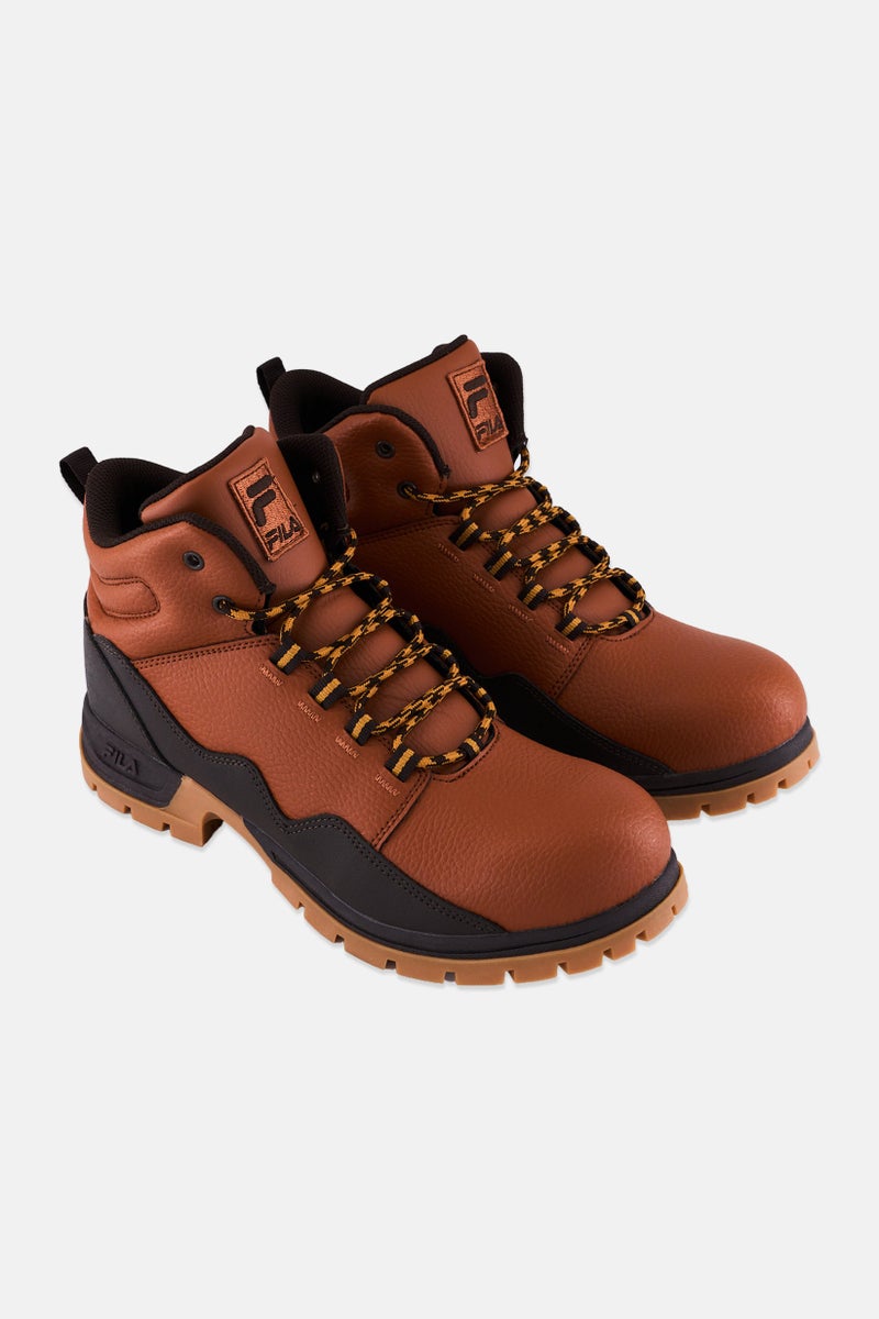 FILA Men Derail Lace Up Outdoor Boots, Brown  - Image 1
