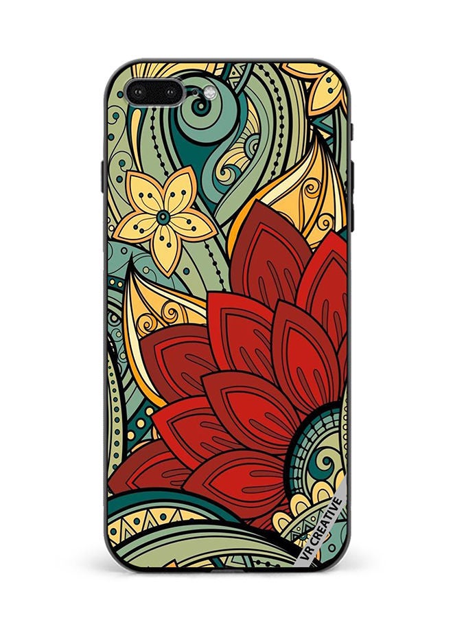 Protective Case Cover For Apple iPhone 7 Plus/8 Plus Flower Design Multicolour