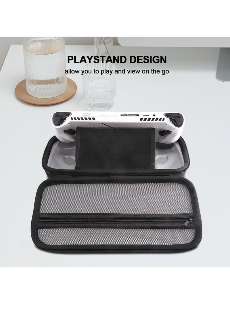 Uwals - Carry Case Compatible with ASUS ROG Ally, Built-in Charger Storage, Protective Hard Portable Travel Case Cover Shell Pouch with Pockets for Accessories and Games - Image 1