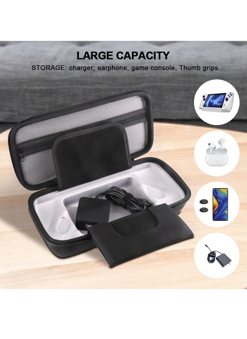 Uwals - Carry Case Compatible with ASUS ROG Ally, Built-in Charger Storage, Protective Hard Portable Travel Case Cover Shell Pouch with Pockets for Accessories and Games - Image 1
