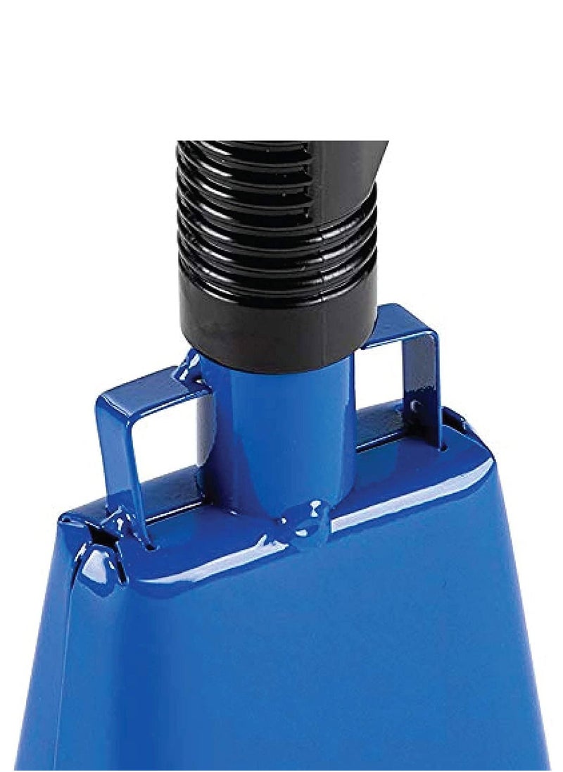 Mike Music Cowbells 2pcs,Steel Cow Bell 8 inch with Handle,Cheering Hand Bell for Sports Events,Football Games,Party,Farm,Hand Chimes Percussion Musical Instruments (8 inch, Blue)  - Image 2