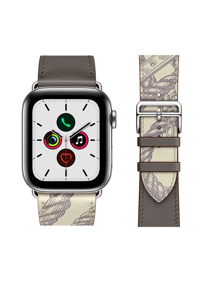 NIBEMINENT - Stylish Band For Apple Watch Series 5/4/3/2/1 Grey/Beton - Image 1