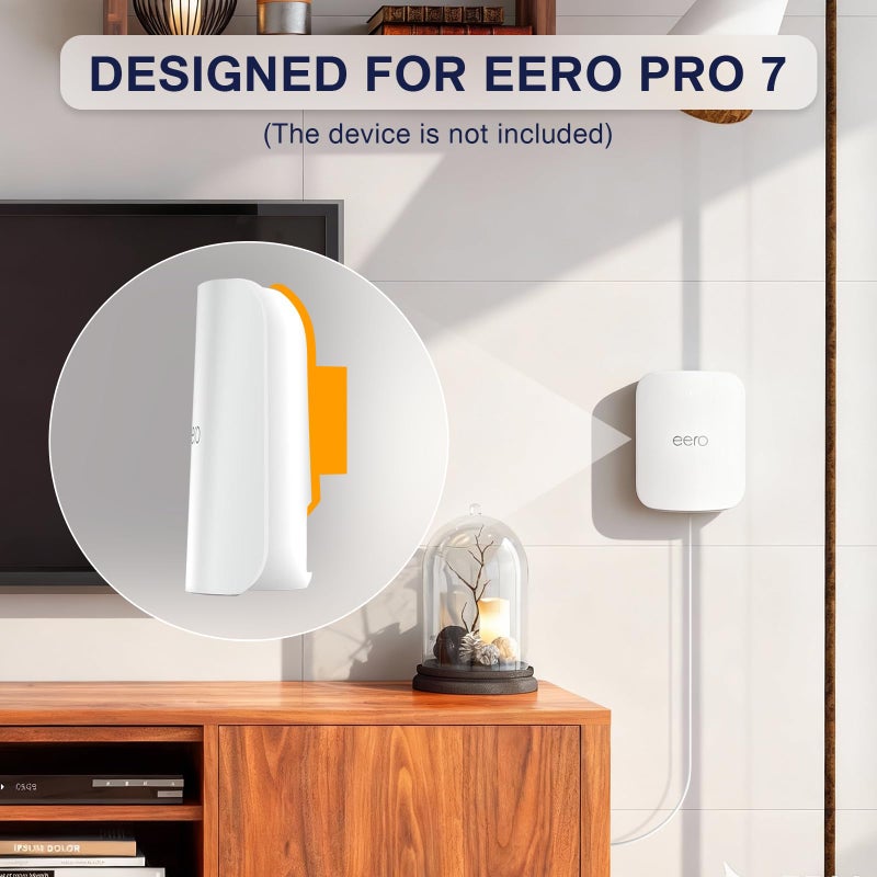 HOGEE Wall Mount Bracket for eero Pro 7, Router Bracket Holder, No Messy Wires, Space Saving, Easy Installation, Wall Stand Bracket Only Compatible with eero Pro 7ï¼ˆ1 Packï¼‰ - Image 3