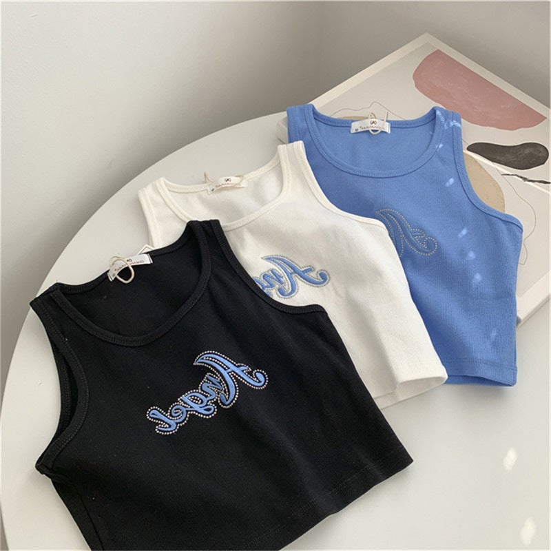 Women's Sleeveless Crop Top Vest - Image 1