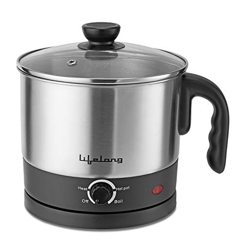 Lifelong Multifunction Cooker/Kettle 1.5 litres (Best for Boiling Milk, Eggs, Soup and Maggi/Noodles), Silver, 1.5 liters (LLMC01), Stainless Steel, 600 Watt - Image 1