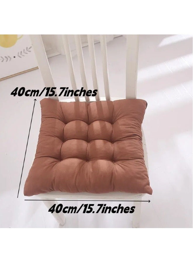 Generic Chair cushion with lacing Seat cushion Square floor chair seat cushion Solid thickened Comfort tufted seat cushion Corduroy  - Image 2