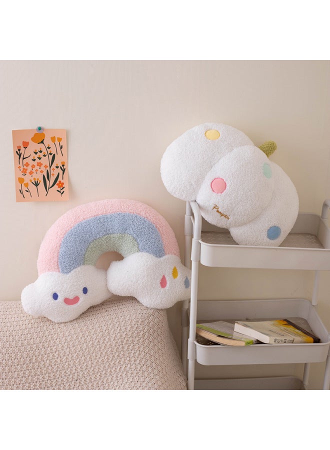 Cute Cloud Pillow Special-shaped Sofa Donut Pillow Living Room Bedroom Back Cushion Bay Window Bedside Pillow Girl-Specifications:Love-40cm-Color:40-50cm - Image 3