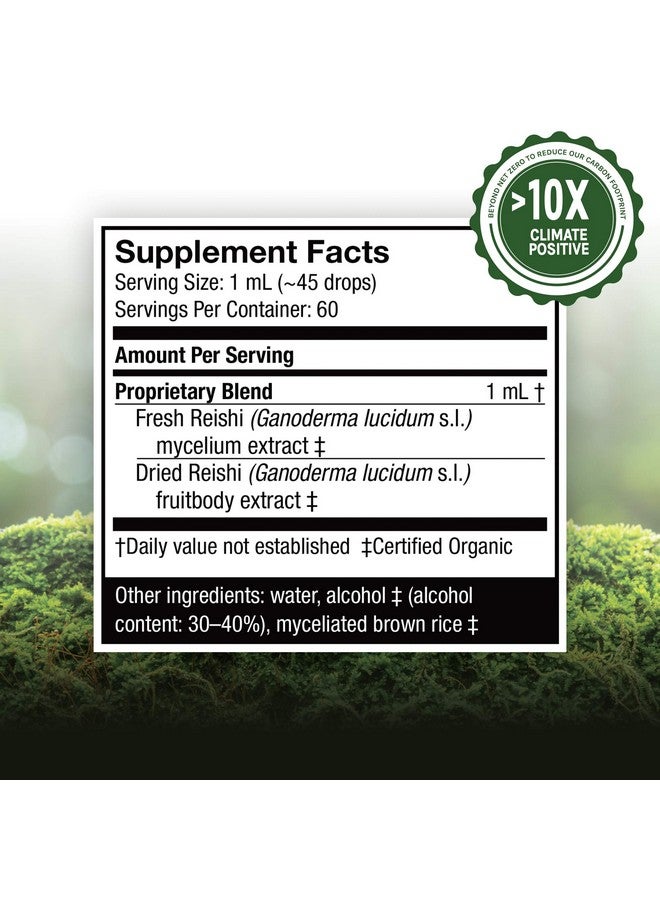 Host Defense Reishi Extract - Heart & Immune Health Support Supplement - Mushroom Supplement to Support Energy & Vitality - Reishi Supplement to Aid Overall Well-Being - 2 fl oz (60 Servings)* - Image 4