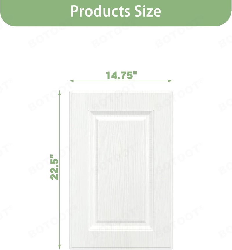 BOTOOT Built-in Cabinet Doors - Cabinet Doors for Kitchen, Living Room, Bedroom, Bathroom - 22.5 Inch High (White Texture, 14.75 Inch Wide) - Image 4