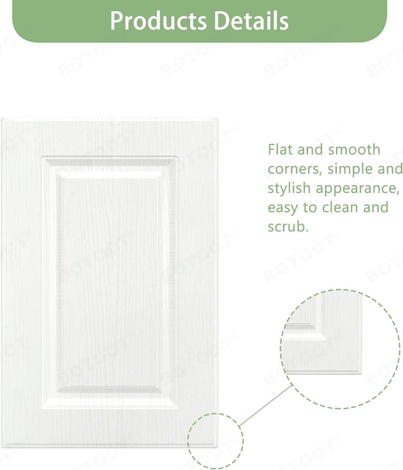 BOTOOT Built-in Cabinet Doors - Cabinet Doors for Kitchen, Living Room, Bedroom, Bathroom - 22.5 Inch High (White Texture, 14.75 Inch Wide) - Image 3