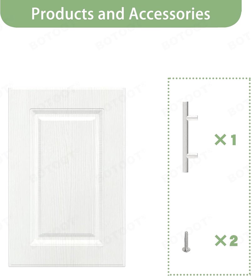BOTOOT Built-in Cabinet Doors - Cabinet Doors for Kitchen, Living Room, Bedroom, Bathroom - 22.5 Inch High (White Texture, 14.75 Inch Wide) - Image 5
