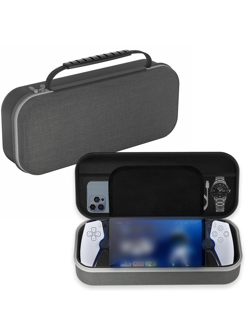 Generic For PlayStation Portal Remote Player Carrying Case, EVA Hard Shockproof Storage Bag for PS5 Accessories (Grey)  - Image 1