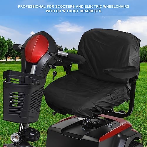 Segutage Mobility Scooter Cover Professional Waterproof Seat Cover Waterproof Nylon Electric Scooter Cover for Electric Wheelchairs Mobility Scooter Black - Image 3