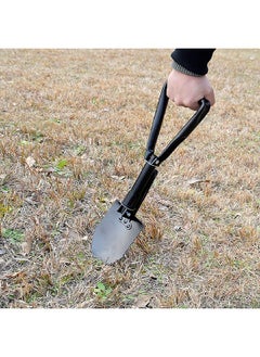AUTOSMART Durable Carbon Steel Telescopic Handle Folding Shovel Black 60 x 15.5 cm HT05202  - Image 2