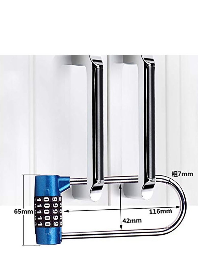 SYOSI 5 Digit Combination Padlock, 4.65 Inch Long Shackle Resettable Padlock, Lengthened Gym Lock Waterproof Locker Lock Combination Padlock 1 Pack  - Image 2