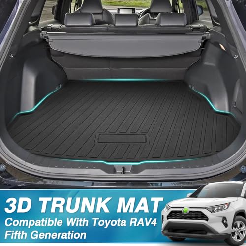 Mixsuper Cargo Liner for Toyota RAV4 All Models 2019-2025, All Weather Trunk Liner Rear Cargo Mat Anti-Slip Durable Black - Image 2