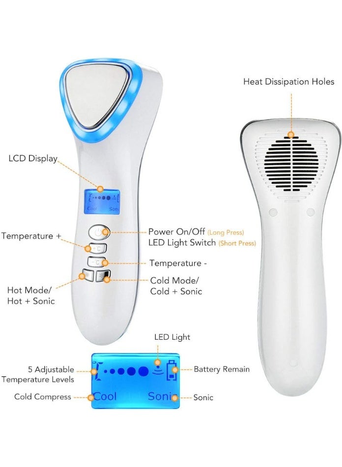 Hot and Cold Facial Massager Skin Care Handheld Device Skin Soothing Anti-Wrinkle - Image 2