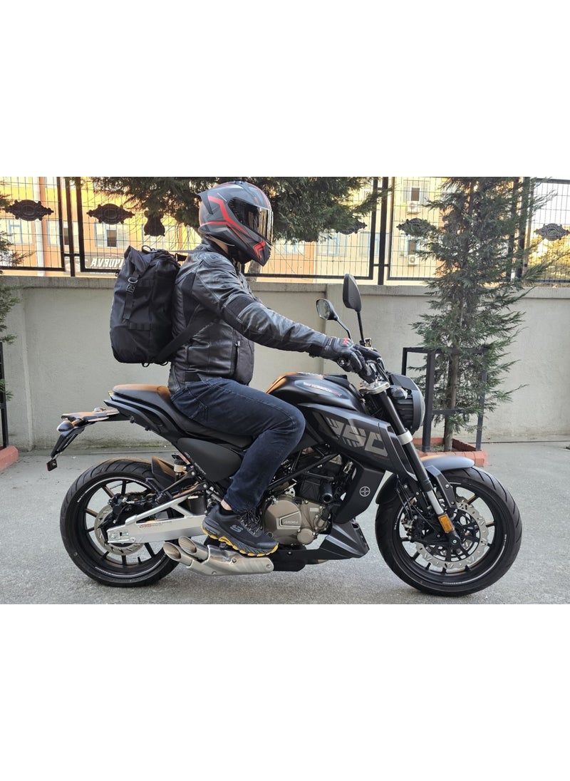 Ebakbak Motorcycle Luxury Backpack, Waterproof Motor Touring Bag with Back and Side Bag Features 20 Lt  - Image 5