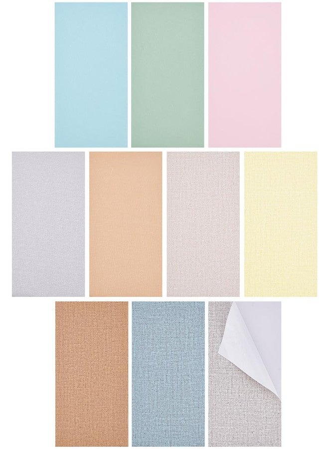 BENECREAT 10Sheets 10 Colors Modle House Floorboard Paper Sticker, 7.8x11.8" Self Adhesive Textured PVC Wall Stickers for DIY 1/12 1/6 Scale Dolls House DIY Decor - Image 1