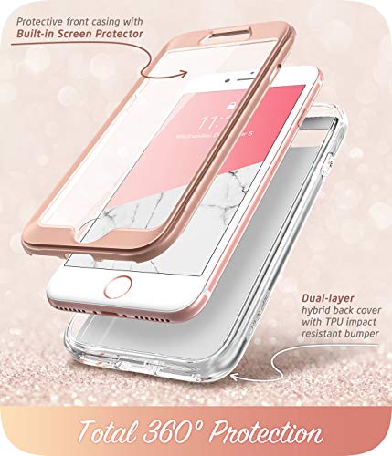 I-blason iBlason Cosmo Series Marble Bumper Case with Screen Protector for iPhone SE 20222020 7 8 - Image 3