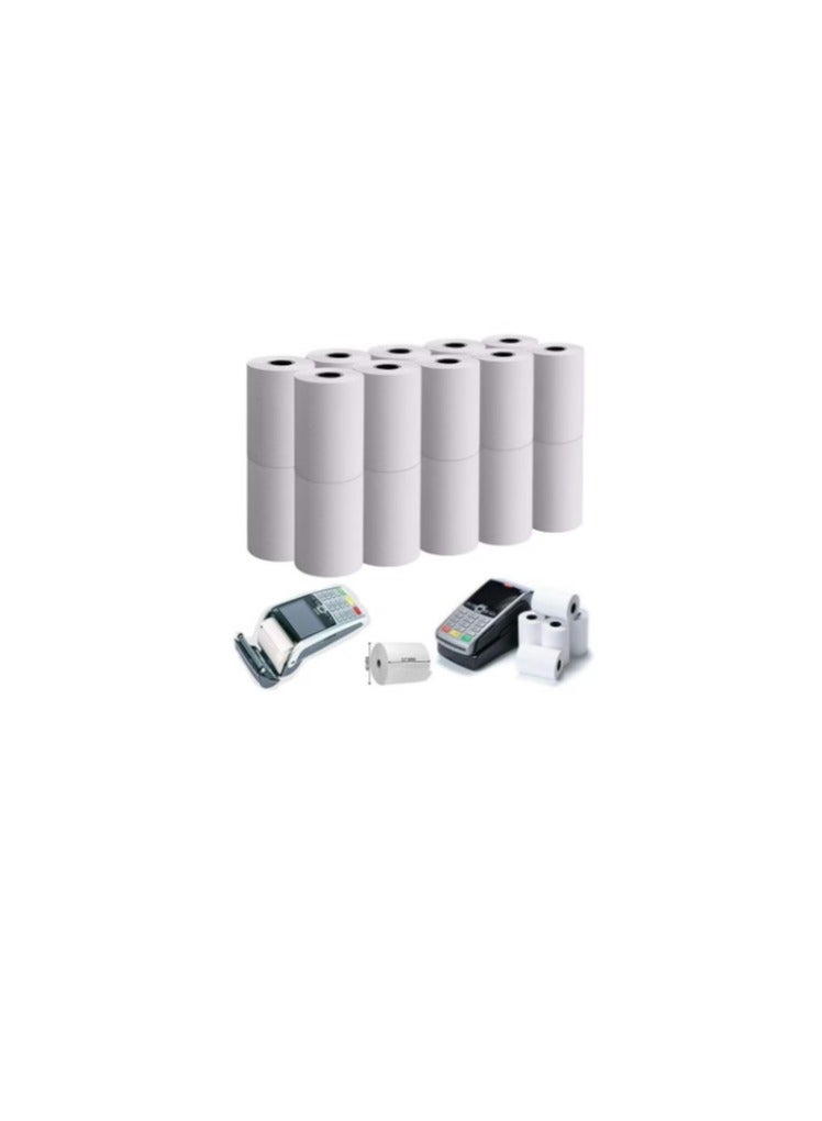 Generic 20 Rolls of 57x40 mm Thermal Paper Till Rolls, Cash Register Receipt, for PDQ POS EPOS EFTPOS, Credit Card Machine, Verifone, Barclays, Ingenico iCT200, iCT 220, iCT250, iCT 250  - Image 1