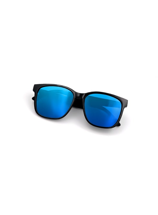 general Smart Sunglasses Bluetooth Headphones Sunglasses Bilateral Stereo Sound Hands-Free Calling Music Audio Mic Sunglasses High-Efficiency Sunscreen, UV400 Protection Lightweight 30g Blue Lens - Image 4