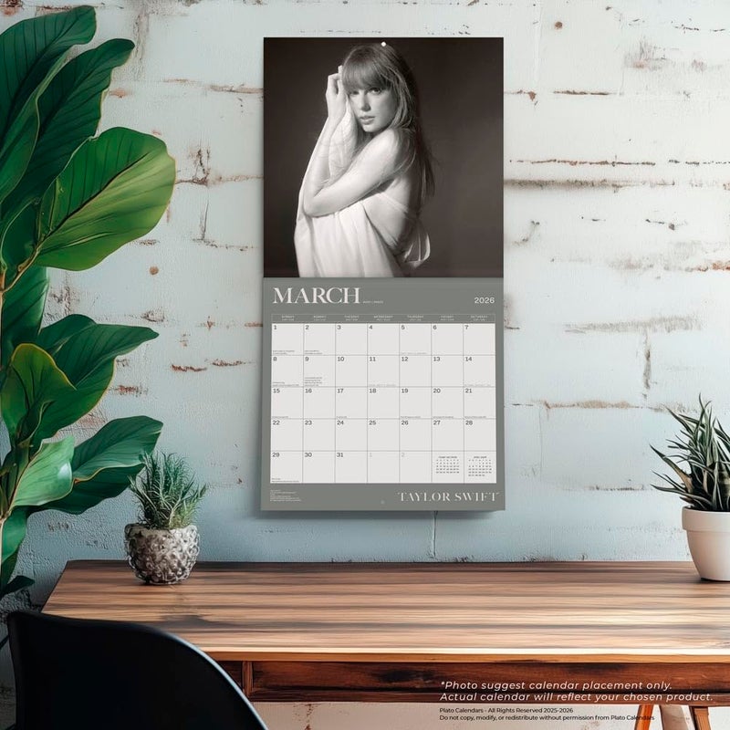 Browntrout Taylor Swift OFFICIAL | 2026 12 x 24 Inch (Hanging) 18 Months Square Wall Calendar | July 2025 - December 2026 - Image 3